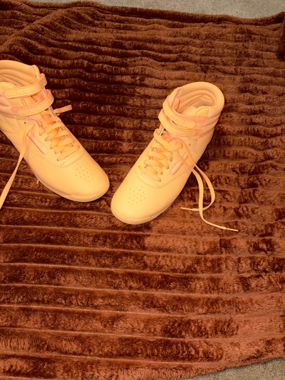 Reebok Women’s High-Top Sneakers in Peach